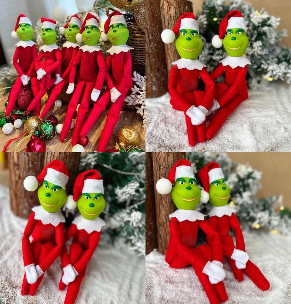 Christmas Grinch Doll Decorations Soft Comfortable And Perfect As Holiday Ornaments And Gifts
