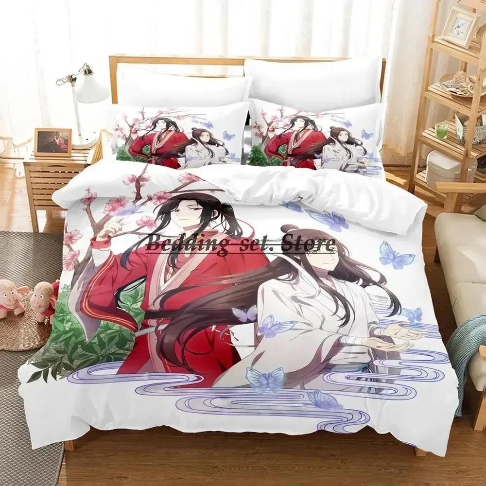 Heaven Official'S Blessing Bedding Set Single Twin Full Queen King Size Bed Set Aldult Kid Bedroom Duvetcover Sets Anime