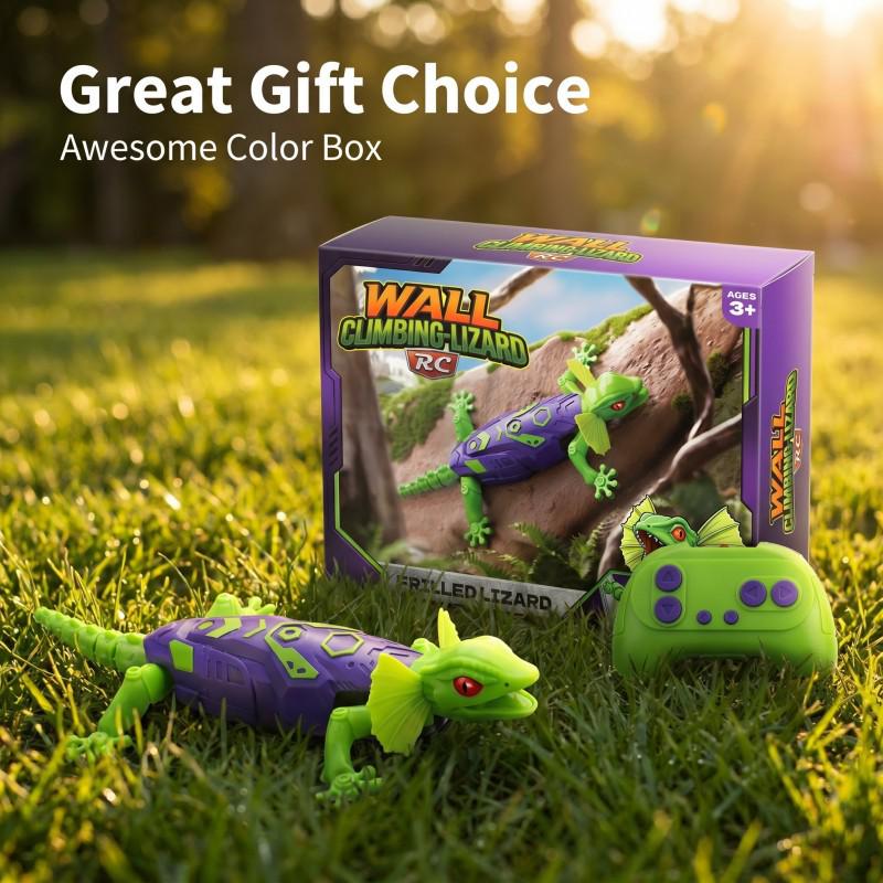 Color-Changing Dragon Gecko Climbing Car: Rechargeable Halloween Prank Toy for Kids