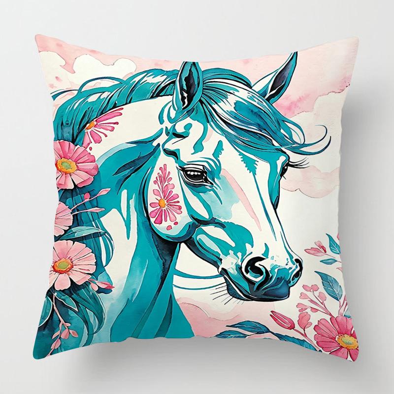 Geometric Animal Pattern Pillow Cover 18x 18 Inch Printed Cushion Cover Machine Washable Home Sofa Decoration 45x45cm