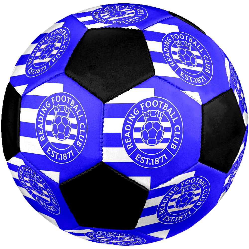Pallone da Calcio Reading FC Colorato per Tutte le Età Cucito a Macchina PVC Pronto per la Competizione Resistente Ad Alto Rimbalzo.TAGLIA5