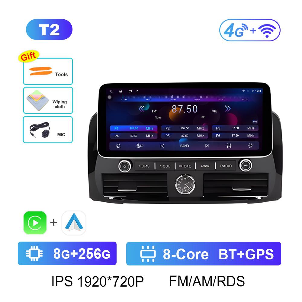 Android Auto Wireless Carplay for Toyota Prado 2004 2005 2006 2007 - 2009 DSP Stereo Cooling Fan Autoradio Touch Screen No 2 Din