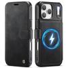 Magnetic Wallet Case for iPhone 17 16 15 14 13 12 Pro Max, PU Leather Flip Cover, RFID Card Holder, Stand, Slim Shockproof Case