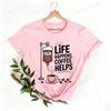 Men Women Coffee Slogan Humorous Animal Graphic TShirt Round Neck Short Sleeve Casual Streetwear Daily Unisex Tops Tees