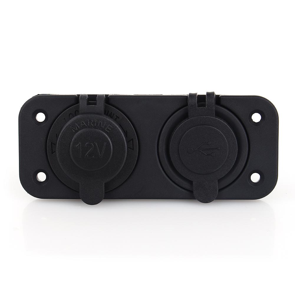 Dual USB Car Auto Cigar Lighter Socket Splitter 12V Charger Power Adapter Outlet