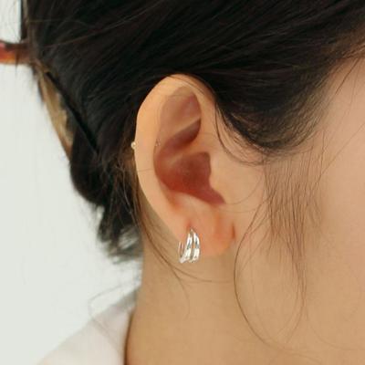 [TANDY] TANDY Silver 925 One-Touch Ring Earrings TDE303 (Choose 1 of 2)