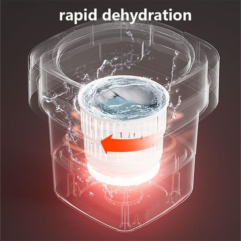Portable Mini Washing Machine Spin Dryer Quickly Wash and Dry Light Clothing, Baby Clothes and Underwear, Socks, Underwear, Bras, Etc.