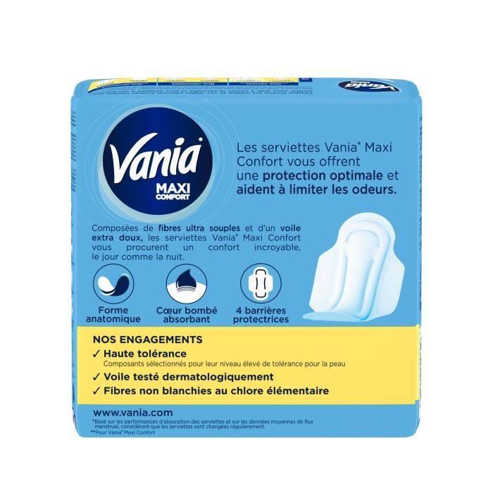 Vania Maxi Confort Normal+ Serviettes Périodiques 16 unités
