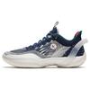 New Three Point Rain1.0 Cushioning Wear Resistant Low Top Basketball Shoes Men's Blue White 912411102-1