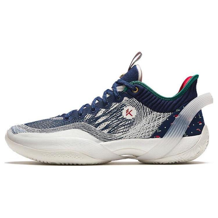 

New Anta Three point Rain1.0 Cushioning Wear Resistant Low Top Basketball Shoes Men s Blue White 912411102-1 42