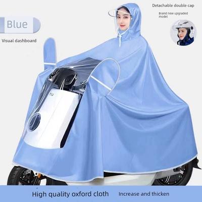 Electric Scooter Raincoat for Men and Women, Single-Person, New Model, Long Full-Body Rain Poncho for Motorcycles and Bicycles, Storm-Proof
