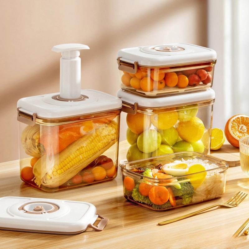 Food Vacuum Storage Box Sealed Kitchen Fresh-Keeping Box Large Capacity Food Transparent Storage Container with Vacuum Pump