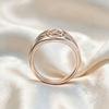 Fashion Romantic Rose Design Proposal Ring-inlaid with A Single White Zircon