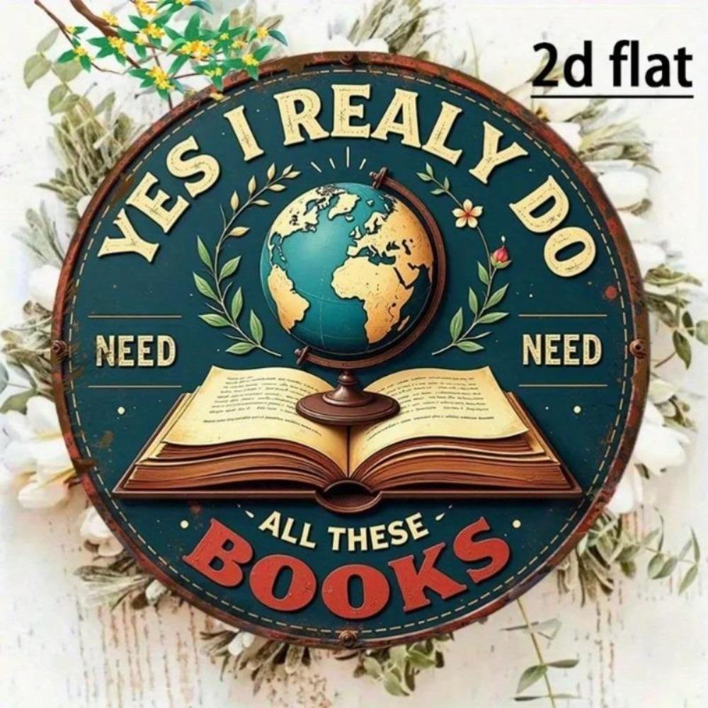 Metal Tin Sign Retro Vintage Literary Pub Wall Art Decor