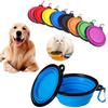 350/1000ML Large Collapsible Dog Cat Folding Silicone Bowl Portable Puppy Food Container Outdoor Feeder Dish Bowl Dog Accessorie