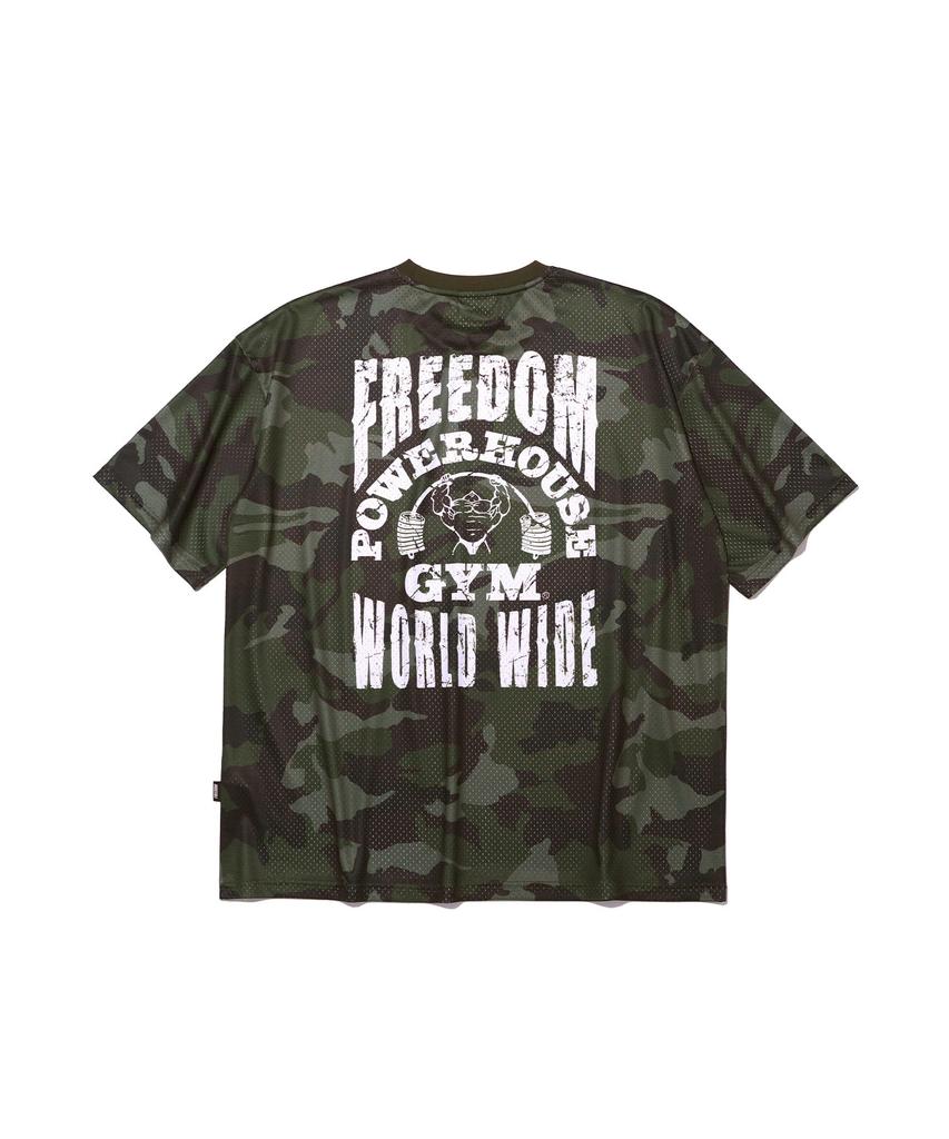 FREEDOM Powerhouse Mesh Oversized T-Shirt (Deep Camo)