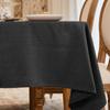 BALCONY & FALCON Tablecloth, Black, 145*300cm, Large Rectangular, Scandinavian Style, Stylish, Water-Repellent, Linen Fabric, Solid Color, Waterproof,