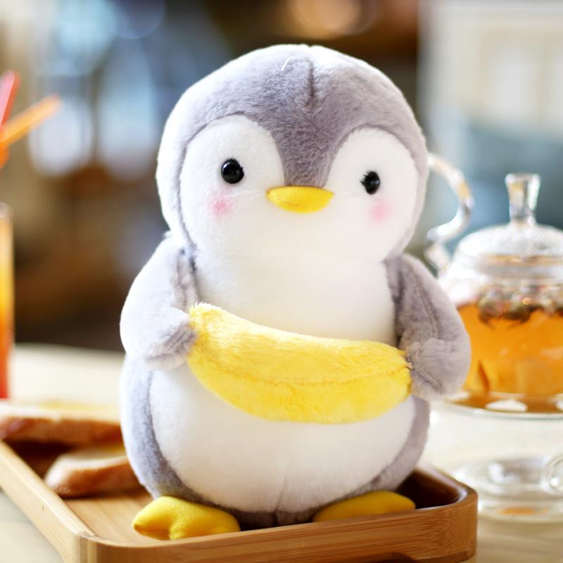 Cute Penguin Doll Plush Toy Penguin Throw Pillow Small Rag Doll Holding Fruits And Vegetables