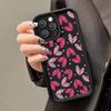 Pink Heart-Shaped Soft Silicone Phone Case for IPhone 16 Plus 15 14 13 12 11 Pro Max 16e X XR 7 8 Plus Shockproof Back Cover