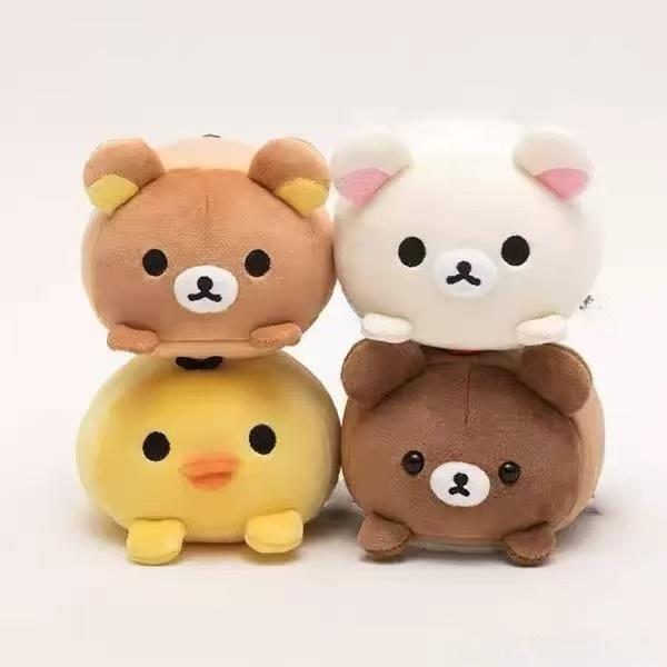 Rilakkuma Squishy Palm Bear Figure Plush Delicate Toy Warm Doll Portable Pocket Sized Mochi Texture Uniform Smooth Plush