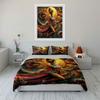 Oriental Dragon Art Decor Set Soft Comfortable Duvet Cover Bedding Set Included 1*Duvet Cover & 2*Pillowcases, Gift