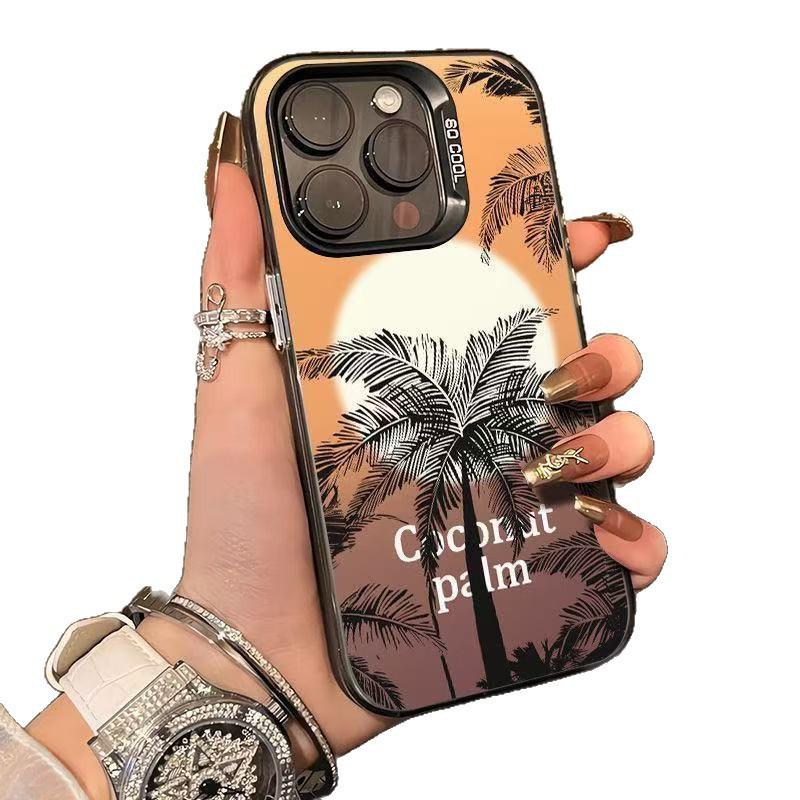 Sunset Coconut Grove iPhone Case for 17Pro, 16Pro, 15, 14, 13 - Aesthetic Design