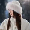 Thickening Winter Women's Warm Fur Hat Without Brim Cold-proof Warm Ear Protection Fisherman Caps Warming Tools