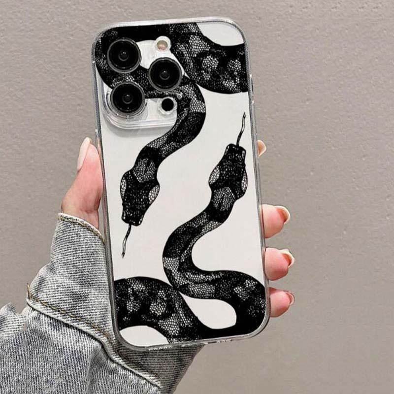 Cool Snake Sea Turtle Case For Iphone 15 Pro Max 11 14 13 12 Mini 6s 6 7 8 Plus X XS XR Cover Soft Silicone Couqe Transparent