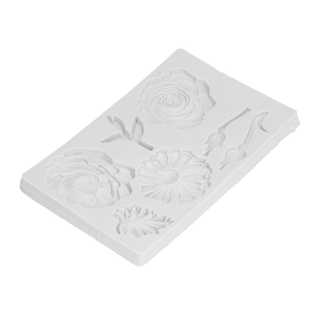 Chcolate Silicone Mold Food Grade Materials Easy To Demold Various Flowers Shapes Cake Resin Mold