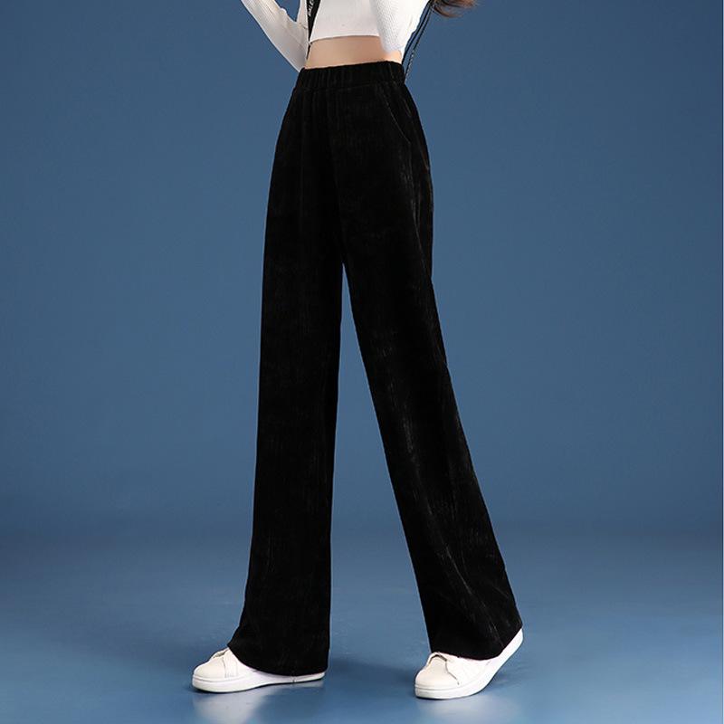 Women's Pure Cotton Plush Harem Sweatpants - Loose Cuffs, Slimming, Autumn/Winter 2024.