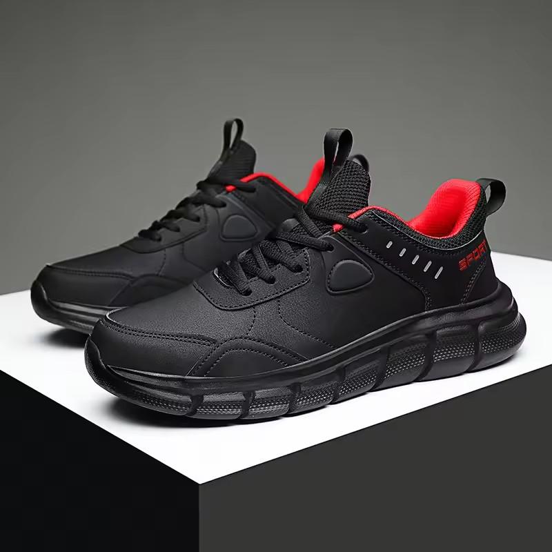 

Men Hiking Shoes New Leather Windproof Lightweight Simple Versatile Jogging Male Sneakers Outdoor Non-Slip Wear Resistant Shoes 39
