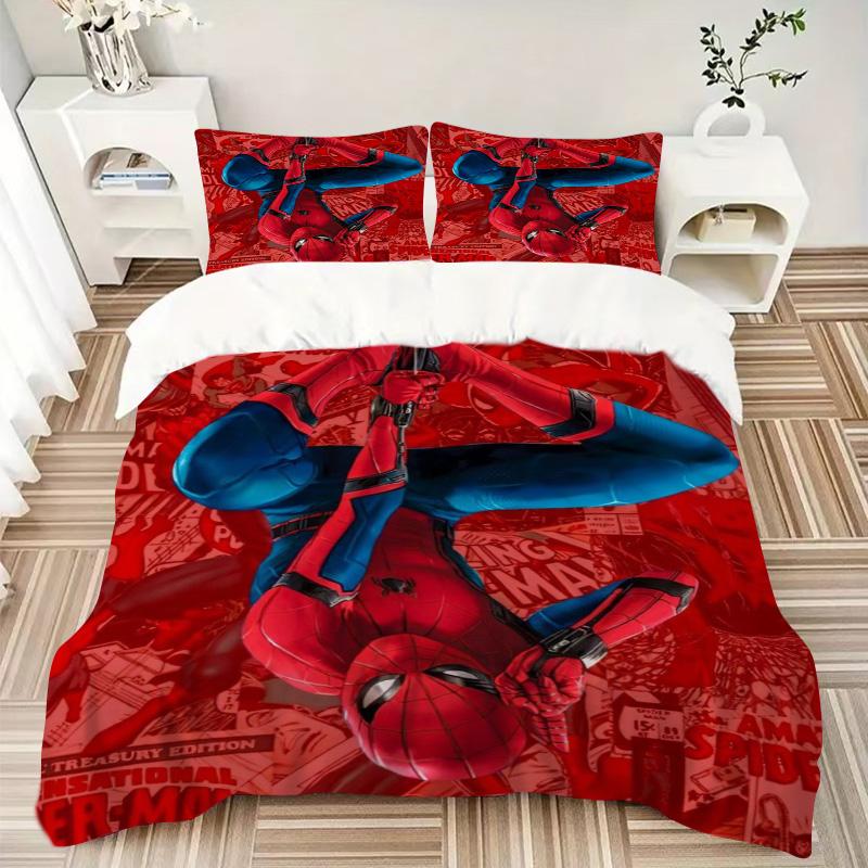 Spiderman Artwork Print 3Pcs Bedding Setduvet Cover With 2 Bedropillowcase Home Birthday Gift