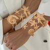 Fashion Exaggerated Starfish Conch Bracelet Bracelet Design Sense Metal Scallop Shell Open Bracelet
