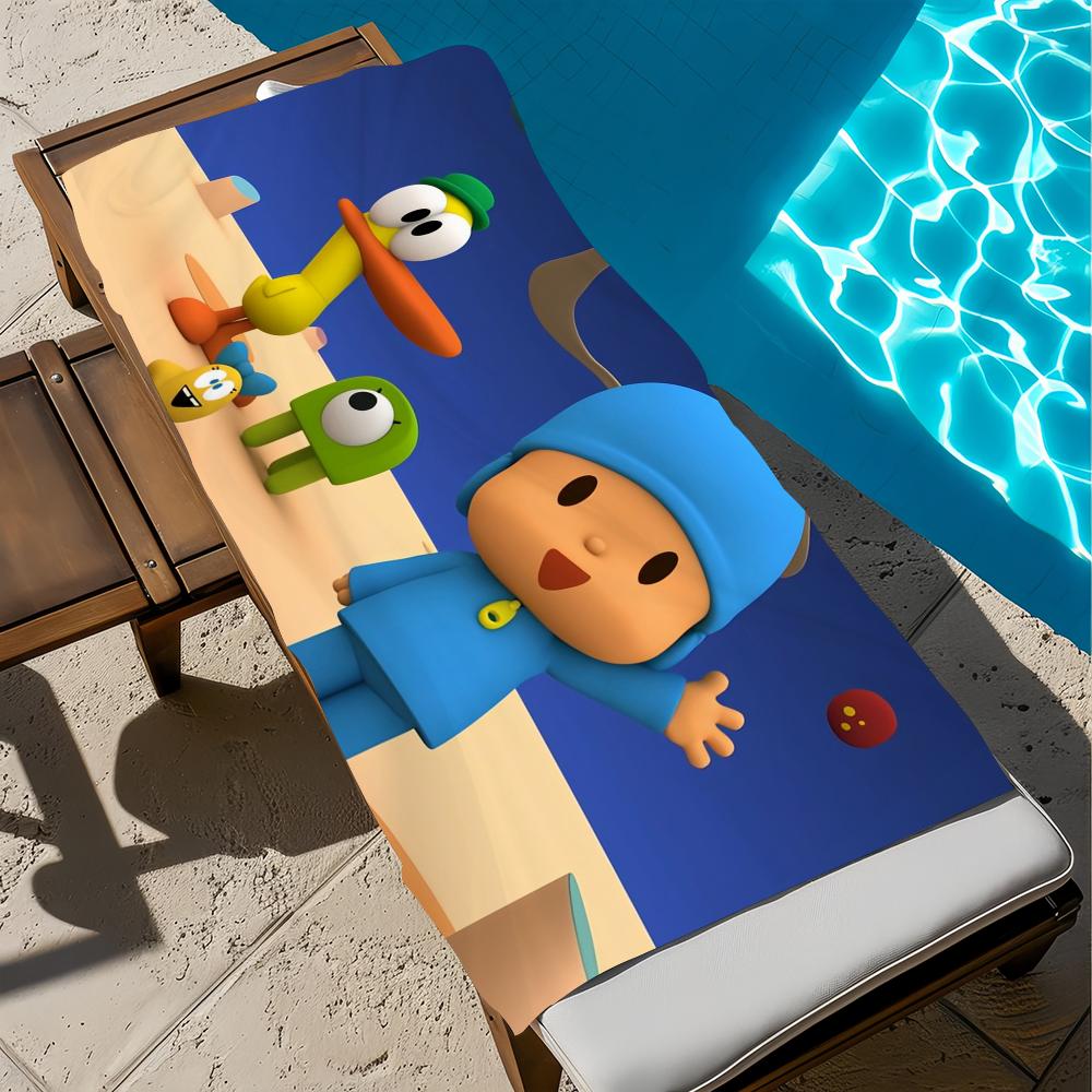 Cute P-P-pocoyo-o Cartoon Towel Beach Quick Dry Soft Pool Towels Gift for Travel Gym Shower Camping Sports