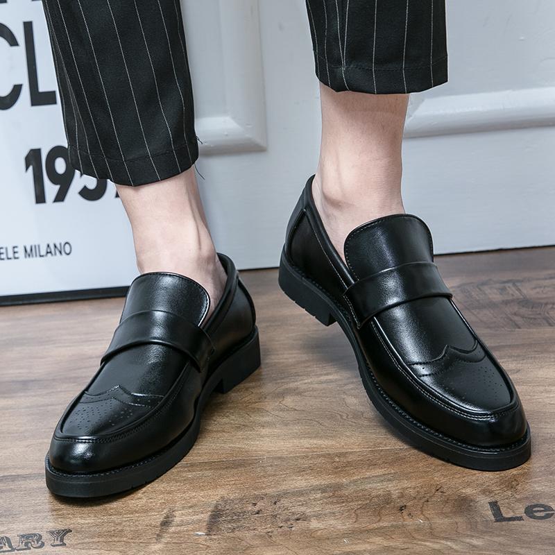 Fashion Mens Formal Business Designer Casual Leather High Quality Shoes for Men Dress Office Luxury Male Loafers Breathable Oxfords 2024