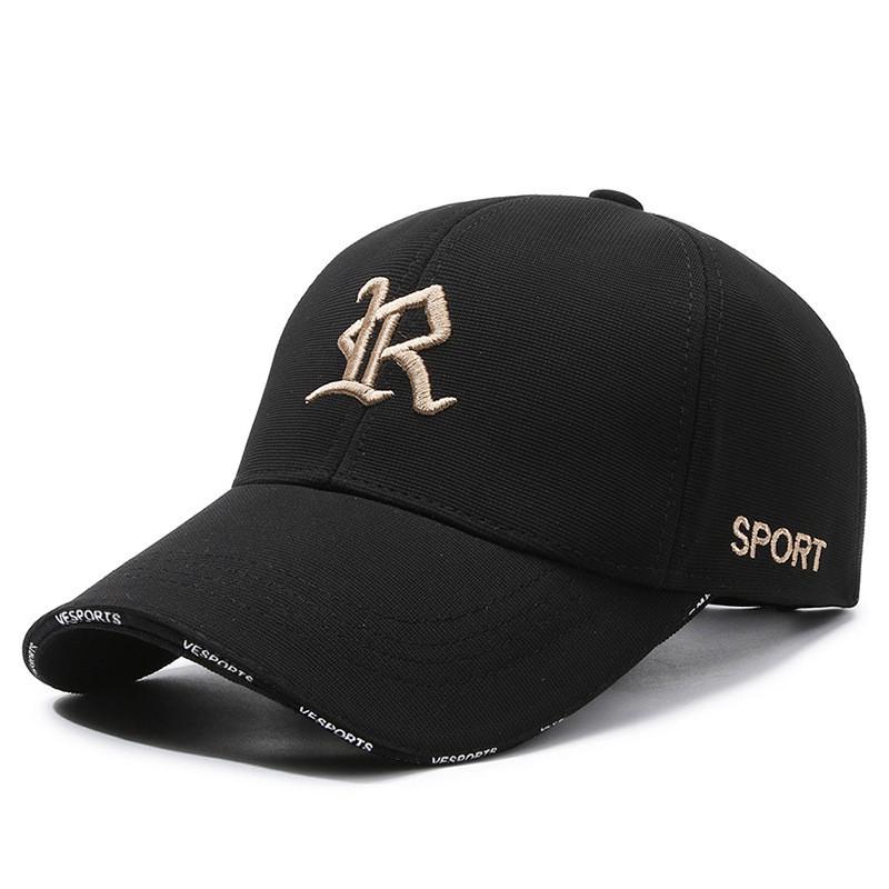 Spring Embroidered R Letter Baseball Cap With Adjustable Fit For Casual Men Women