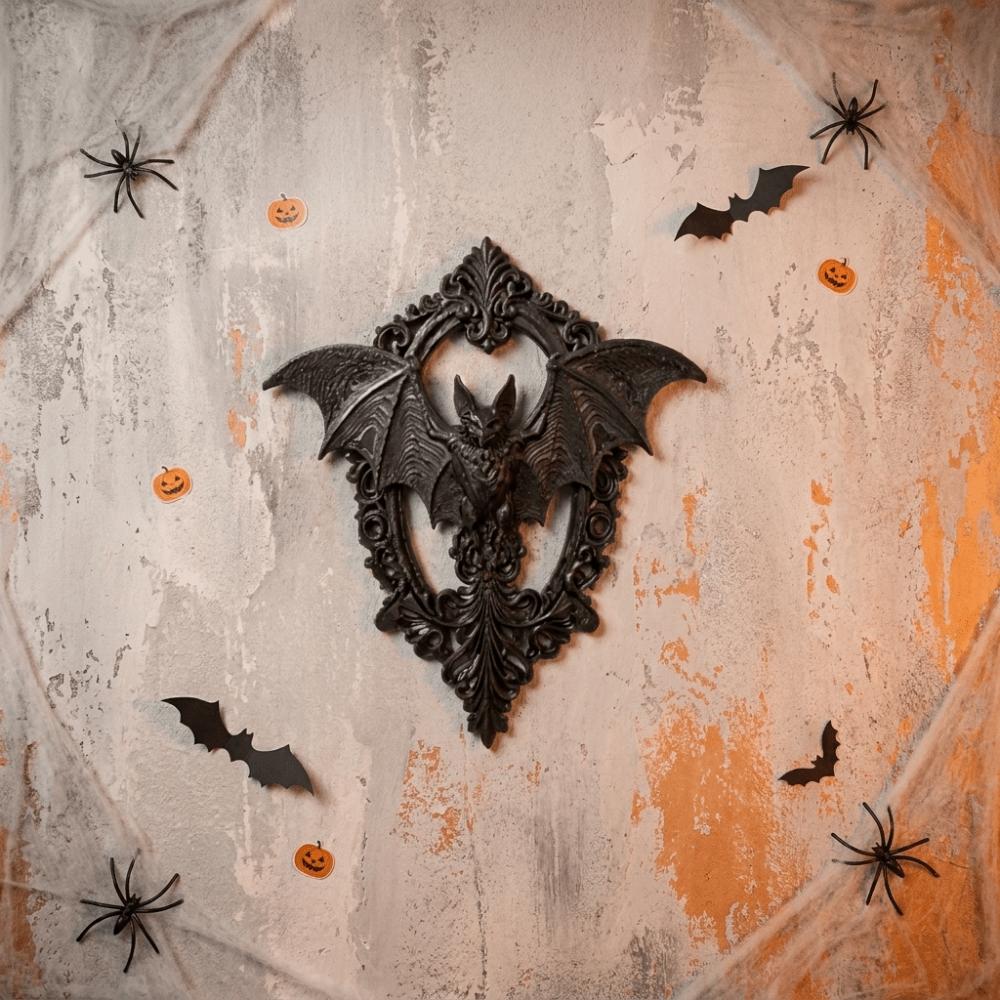 3D Printing Bat Wall Plaque Dark Style Halloween Wall Hanging Bedroom Decoration
