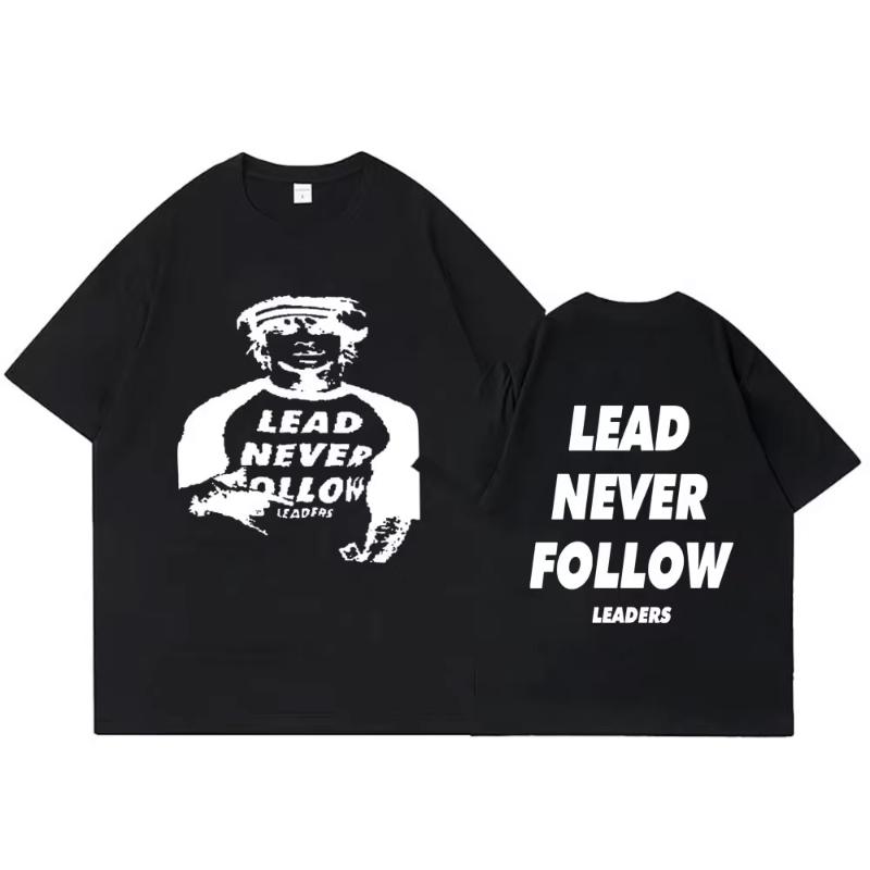 Rapper Chief Keef Lead Never Follow Leaders T Shirt Unisex Women Hip Hop Vintage Tshirt Cotton Casual Soft Oversized Tshirts