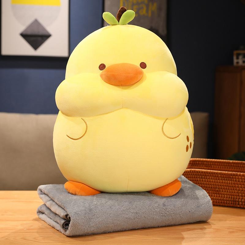 Yellow Duck Shark Plush Toy Girl Can Intervene Warm Hand Cover Soft Cute Hamster Pillow Blanket Lunch Break Air Conditioner Blanket