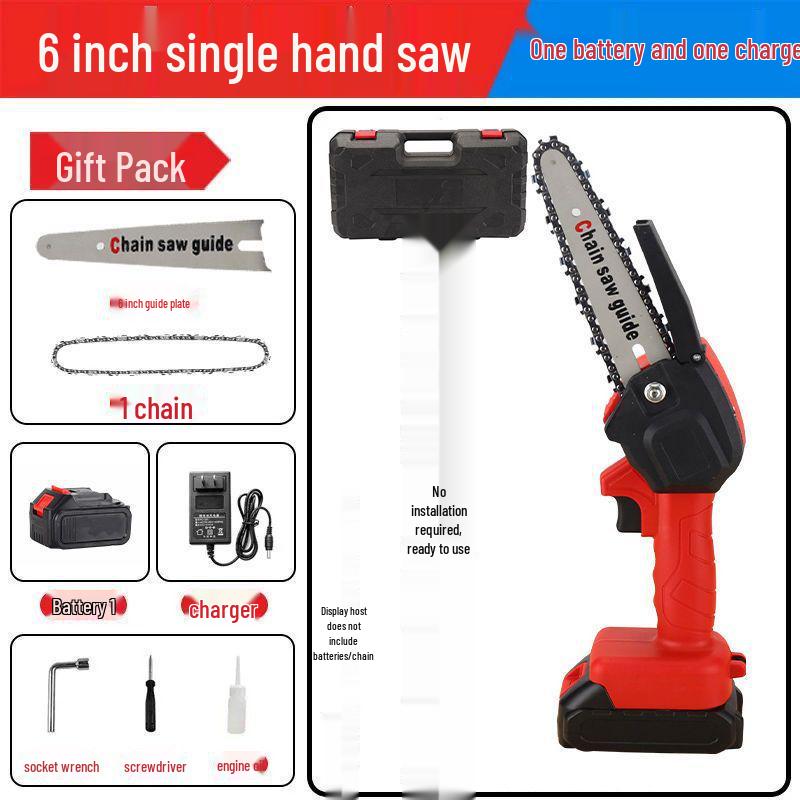 German Cordless Handheld Lithium Chainsaw: Compact, One-Handed Pruning and Felling Saw for Outdoor Use