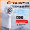 Xiaomi 3000mAh Portable Mini Fan High Speed Turbo Handheld Fan USB Rechargeable Digital Display Cooling Fan for Outdoor