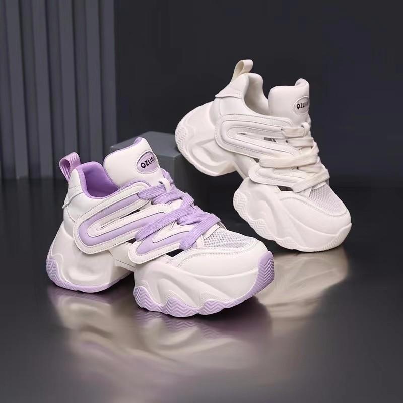 Fashion Height-increasing 2025 Summer New Breathable Perforated Dad Shoes, Fashionable Petite Casual Breathable Sports Women's Shoes