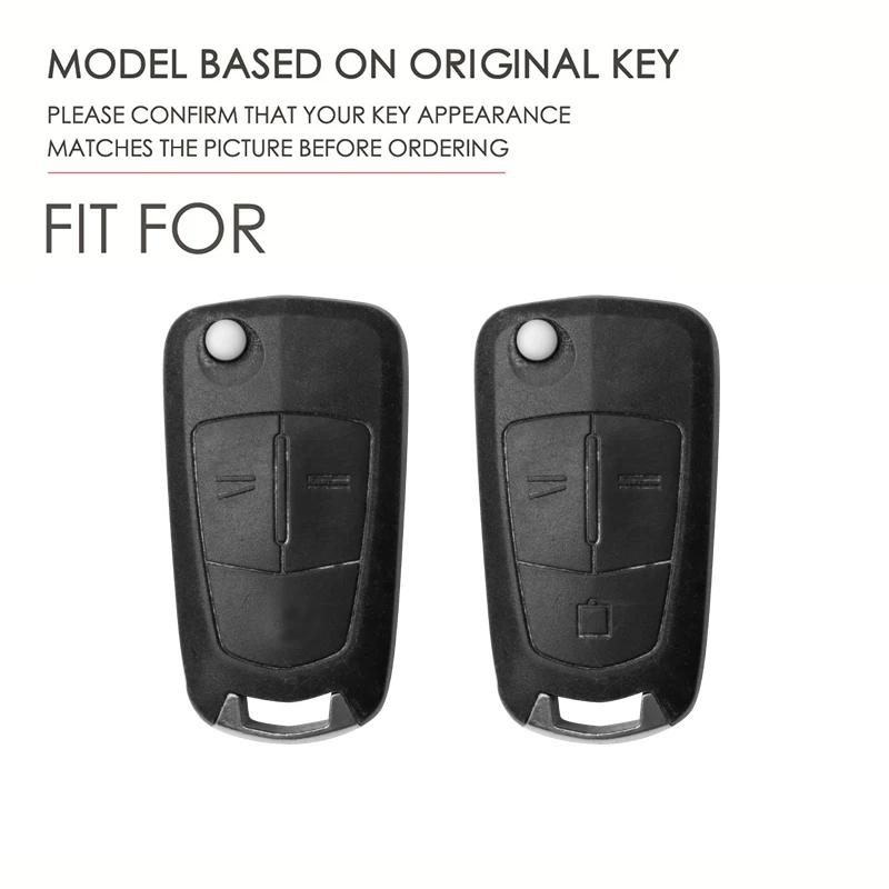 Flip Car Key Fob Case Cover Chain Remote Shell Holder Protector For Chevy Captiva Opel Astra H Adam Corsa Vectra Zafira Insignia