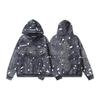 Set Felpa con Cappuccio Trendy Autunnale Hell Star Lavata Usurata per Uomo e Donna