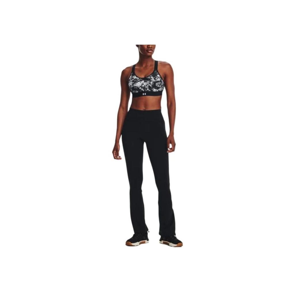 Under Armour Solid Color Flared Slim Fit Casual Pants Women bottoms Black 1374128-001