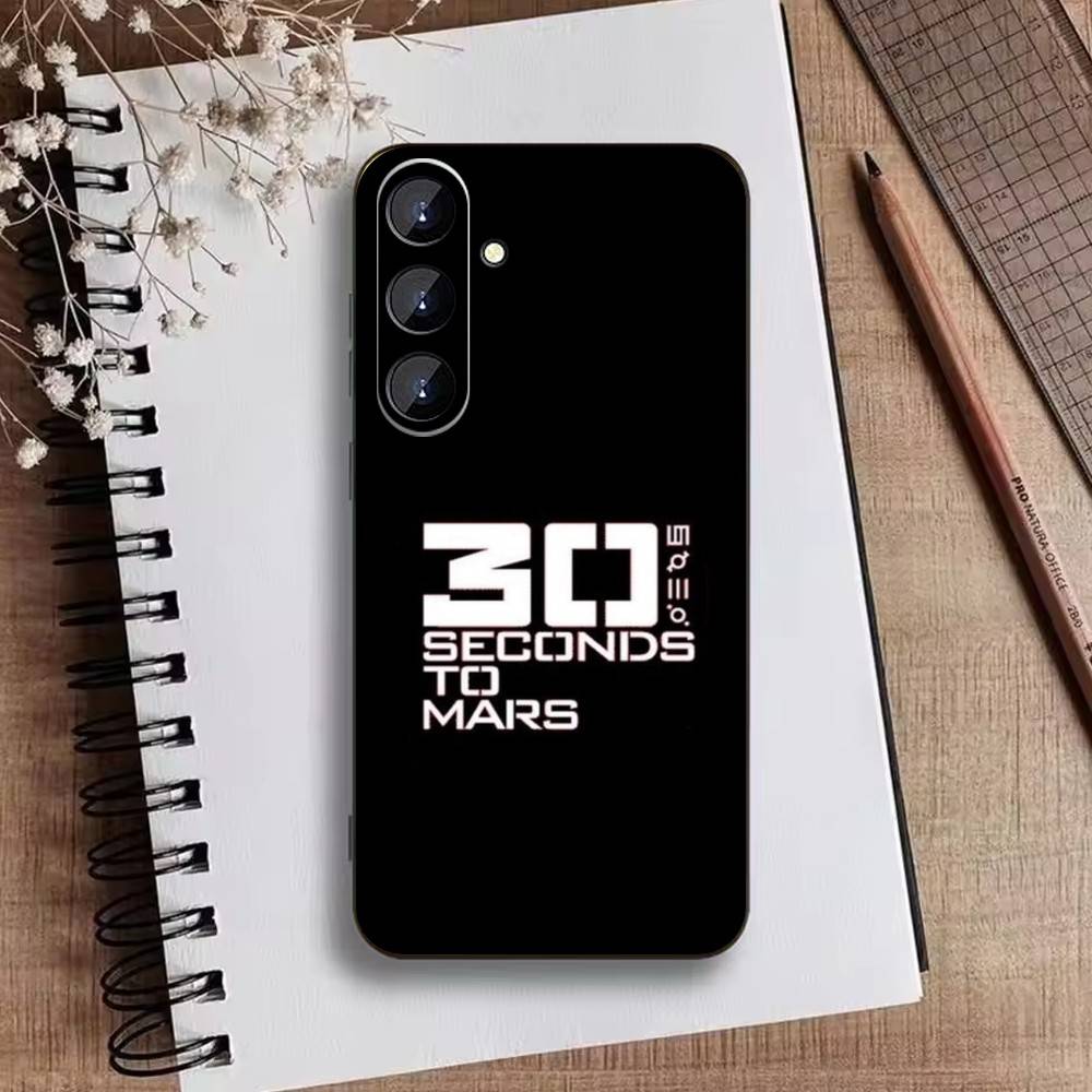30 T-Sekunden zum Mars Handyhülle Für Samsung Galaxy A73,A72,A71,A70,A52,A51 Andere Weiche Schwarze Hülle