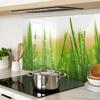 Decorative Kitchen Glass Cutting and Serving Board Grass 80x52 cm