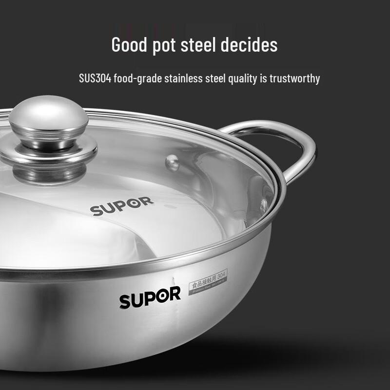SUPOR 304 Edelstahl Induktions- & Gas-Hot Pot