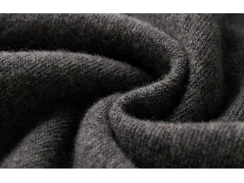 Men's V-Neck Pure Wool Cardigan, Plus Size, Middle-Aged & Elderly, Loose Fit, Solid Color, Casual Knit Outerwear for Autumn & Winter.