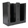 Paper Cup Dispenser Acrylic Coffee Cup Storage Organizer Holder with 2 Compartments for Countertop Kitchen Coffee Shop